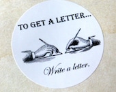 To Get a Letter, Write a Letter stickers, set of 8 - round