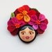 Felt flower girl brooch