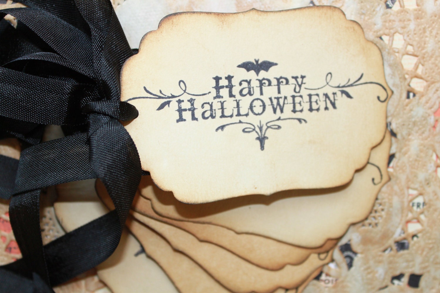 Happy Halloween...Grungy Primitive Gift Tags 6