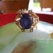 Vintage 3 CARAT Tanzanite and Diamond 14K Gold Ring 1960s Fine Jewelry Mid Century Statement Ring