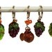 Stitch markers - wine grapes handmade polymer beads reduced snagging set of five