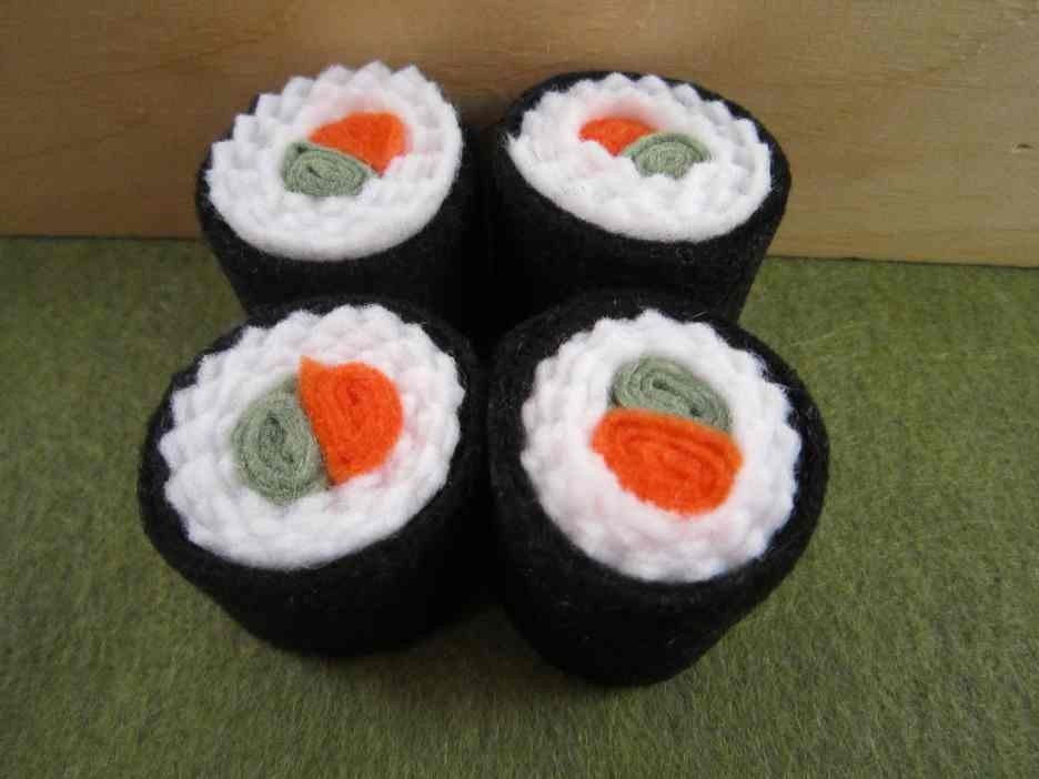 Felt Food Sushi:  Set of Four