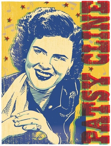 Patsy Cline Pop Art Print 18x24