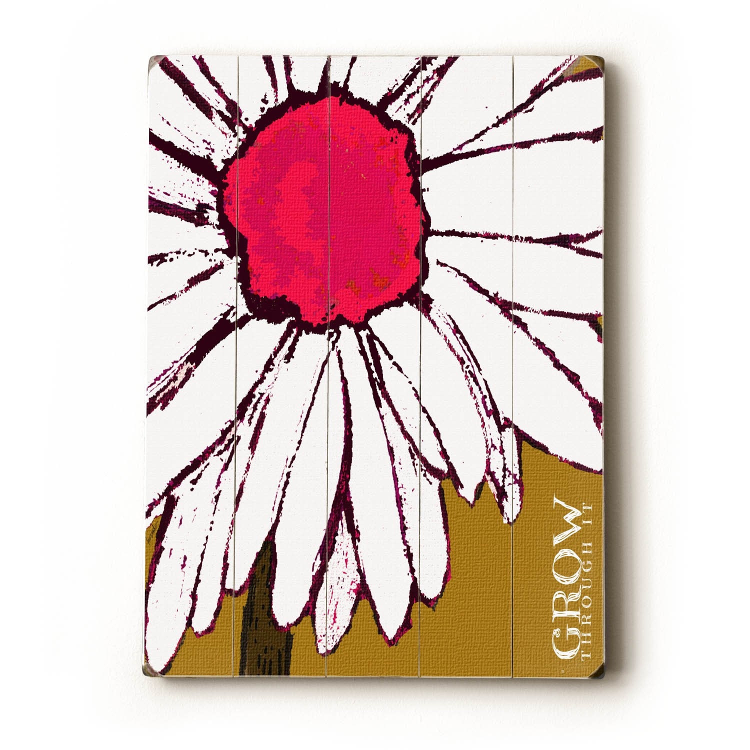 Grow Through It 18 x 24 wooden sign wall art