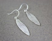 Silver Sage Leaf Earrings