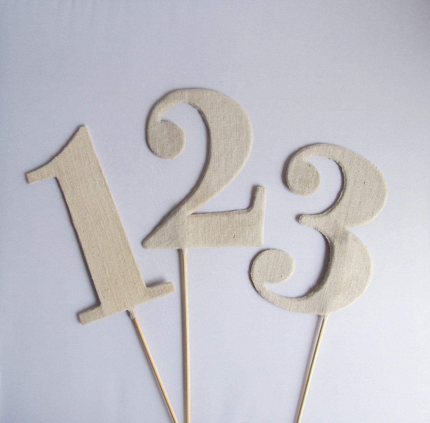 Table Numbers - Fabric - Set of 10 - Party or Wedding