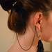 black feather ear cuff with hair clip