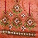 Pure Silk Vintage Dress Women Wrap Beautiful Indian Suit Piece Embroidered Fabric - SCR 431
