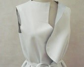 Maria Severyna White lambskin Leather Vest jacket