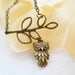 Owl Necklace, Branch Necklace, Tree Branch, Owl Jewelry Necklace, Leaf Pendant, Owl Charm NecklaceOwl Necklace, Branch Necklace, Tree Branch