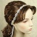 CHELSEA - Vintage Style Wedding Headband, Oval Bridal Headband, Grecian Silk Ribbon Bridal Headband, Halo, Bridal Wedding Hair Accessories