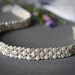 RUBY - Grecian Bridal Wedding Headband, Single Rhinestone and Pearl Silk Ribbon Bridal Headband, Vintage Inspired Wedding Hair Accessories