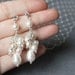 REGINA, Swarovski Crystal and Pearl Cluster Wedding Bridal Earrings in Ivory or White, Rhinestone Drop Dangle Bridal Wedding Stud Earrings