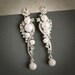 EMILY, Vintage Style Pearl and Crystal Bridal Earrings, Classic Rivoli Wedding Earrings, Rhinestone Swirl Bridal Wedding Stud Earrings