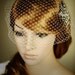 Classic Birdcage Veil, French Veiling, Wedding Bridal Veil, Bridal Bandeau, Vintage Style Wedding Bird Cage Veil, Avail. in White or Ivory -