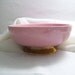 reserved...Vintage Kenilworth Bowl Pink Metal Base