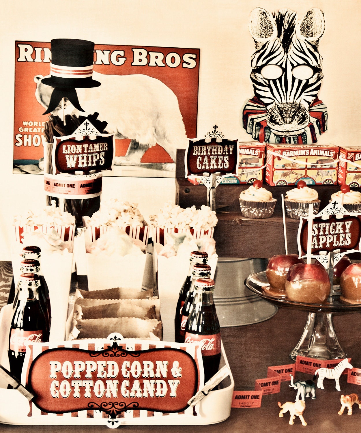 Vintage Circus Party - Printable Decorations Set