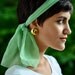 Vintage Mint Green Sheer Rectangular Scarf