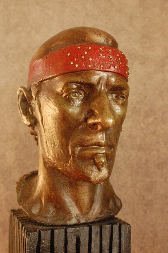 Sculpture of Bruce Springsteen- Portrait Bust- by Stephen Zorochin