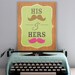 His & Her Mustaches 8x10 Fine Art Print