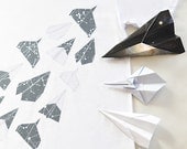 Aerodynamic. Origami, Paper Planes, Constellation Tshirt, Men/Unisex in White, Organic Cotton Tee