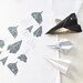 Aerodynamic. Origami, Paper Planes, Constellation Tshirt, Men/Unisex in White, Organic Cotton Tee