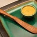 Wooden spreader knife kitchen utensil carved from Cherry wood