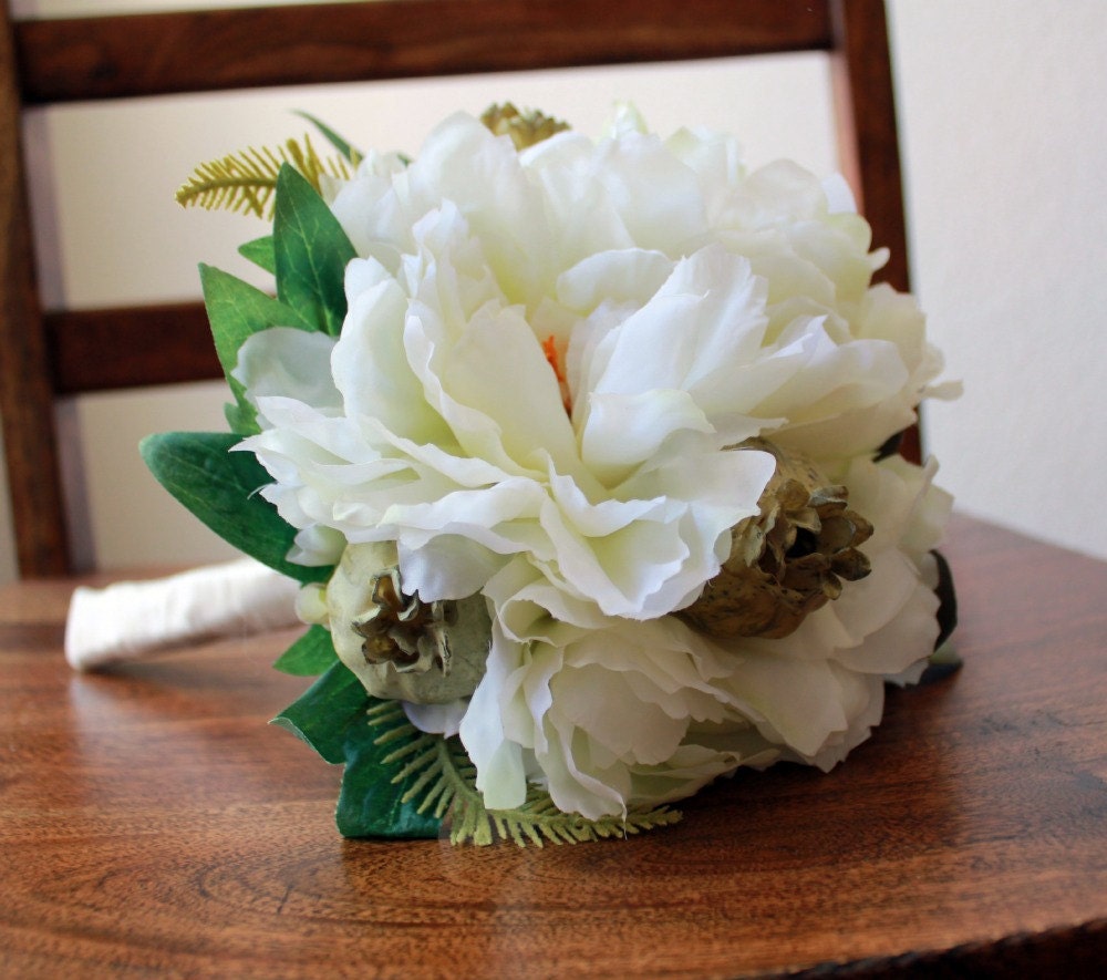 Peony and Succulents Bridal Bouquet