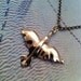 Dawn Bird st  silver & 18k gold Pendant californication