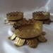 Candle Holder Gold Set of 3 Filigree Candle Holder