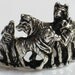 Sterling Silver Ring-Old Vintage OTTO GRUN WOLF Pack 3-d Ring, Signed