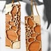 24 karat Gold Leafed Cherry Wood Earrings