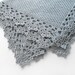 Knitted Baby Blanket - Blue-Gray