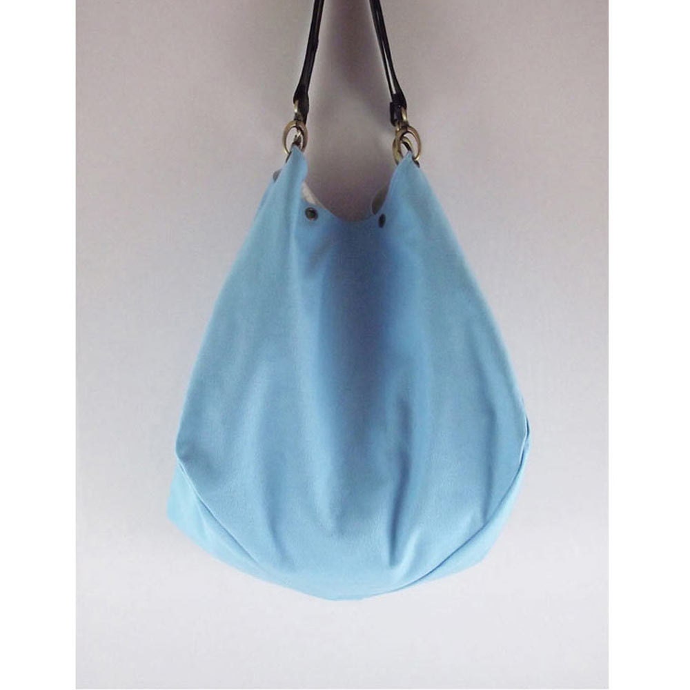 Light blue canvas bag / shoulder bag / tote / handbag / Joy
