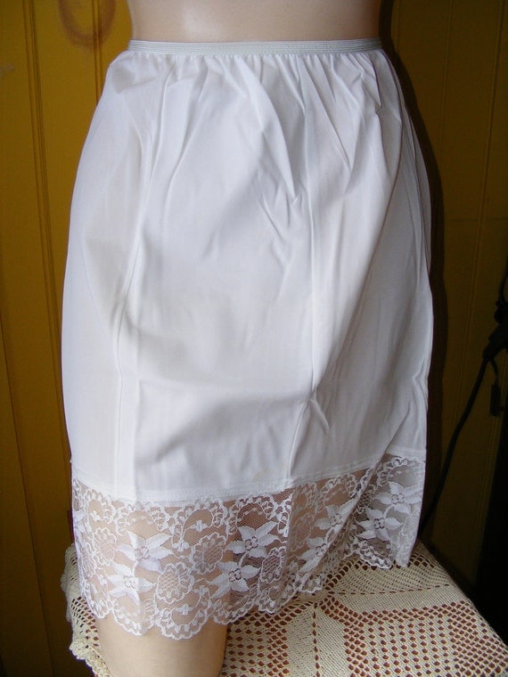 Vintage 1960s Half Slip White Nylon By Ladysslippervintage On Etsy 