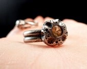 Faceted citrine sterling silver ring