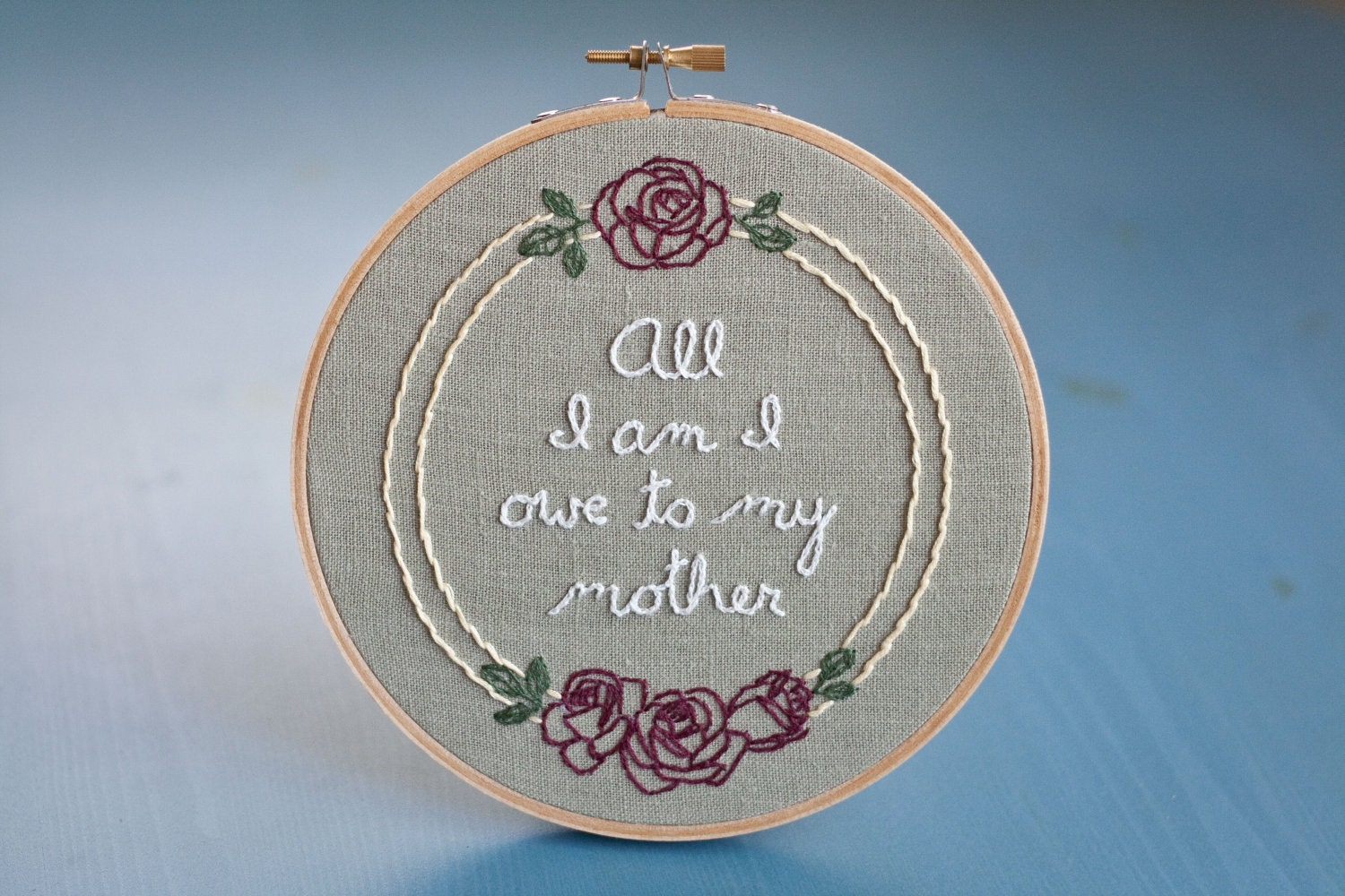 Ready to ship, mother's day gift, embroidery wall art