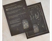 Loving Fire Flies Mason Jar Wedding Invitation Sample