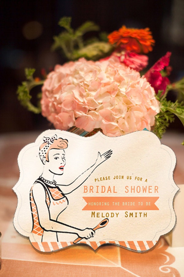 Linen Ornate Vintage Wedding Shower Invitation - Ask for private sale for how many you are needing
