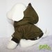 Green and brown houndtooth classy Small dog clothes hoodie sizes XXS-L