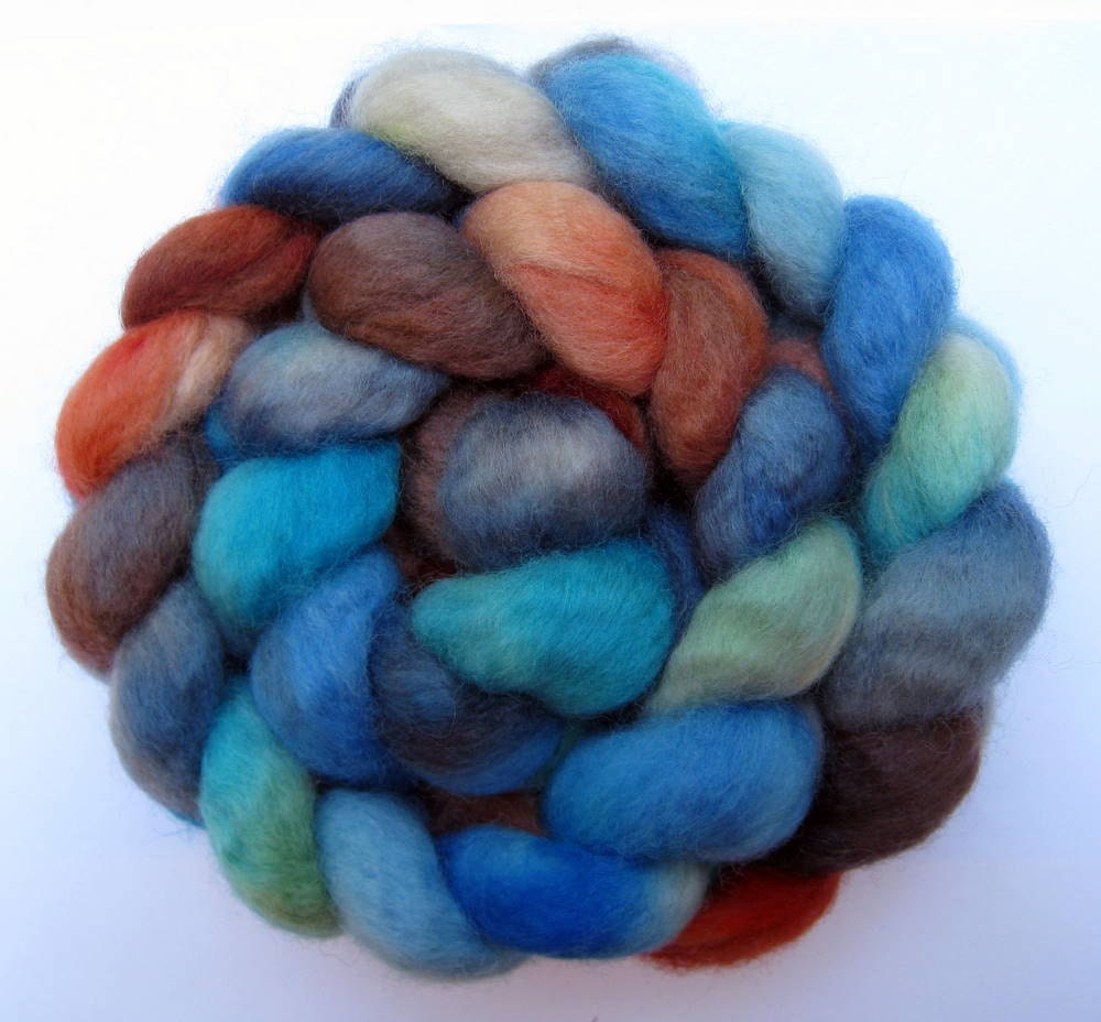 Bluefaced Leicester Wool Combed Top - Sinilill