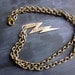 Hand Stamped Lightning Bolt Necklace (Pick Your Own Spell/Phrase)