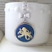 Octopus Necklace. Nautical Jewelry. Bow Necklace. Silhouette Jewelry. Beach Style.