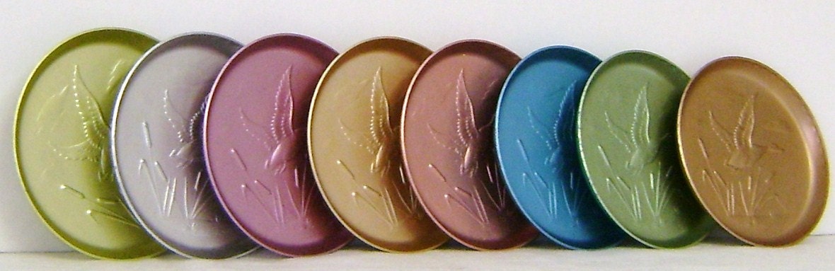 Aluminum Coasters in Pastel Colors Set of 6