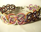 Multi Color Celtic Knot  Hemp Choker FREE SHIPPING