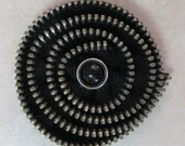 Sale Black Zipper Spiral Flower Hair Clip