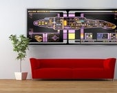 USS Defiant Star Trek LCARS Display 79x30 Print XXL