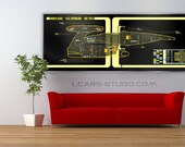 USS Sutherland (Nebula Class) Star Trek LCARS Display 79x30 Print XXL