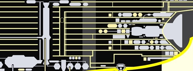 USS Enterprise 1701-D Star Trek LCARS Display 64x24 Print Large