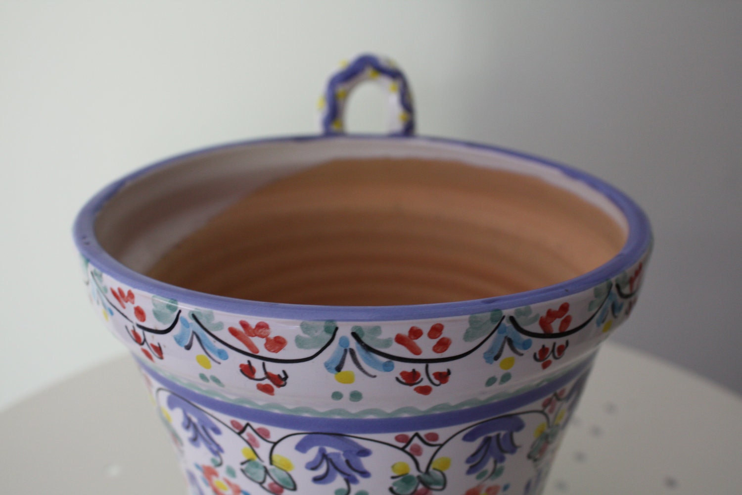 Planter Multi color hanging flower pot handmade in Spain